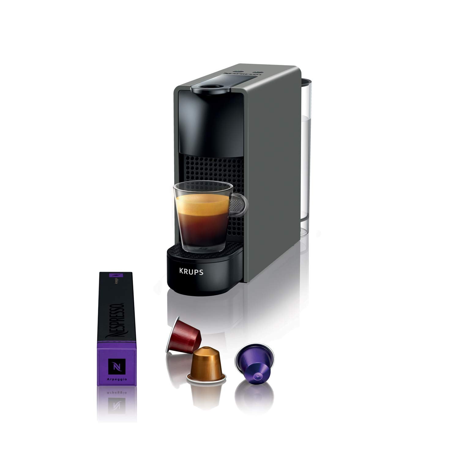 Kafrex Essenza Mini Gris Intense – Cafetière à Capsules Ultra-Compacte